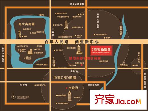 綠地新都會(huì)區(qū)位圖