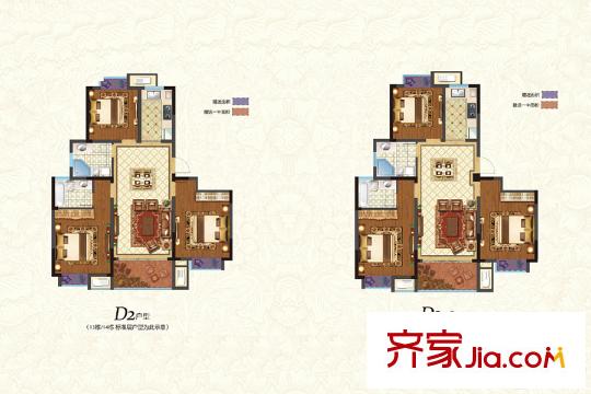 銀洲皇家花園二期皇家學(xué)苑二期13#14#16#18#D2戶型 3室2廳2衛(wèi)1廚