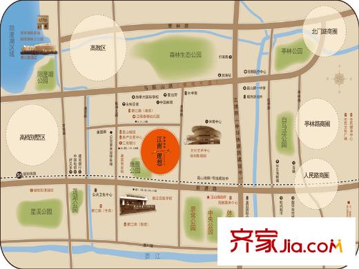 江南理想交通區(qū)位圖