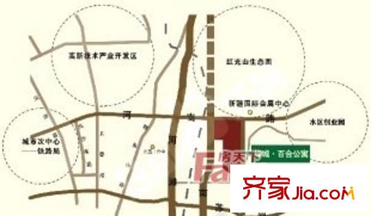 綠城?百合公寓三期區(qū)位圖