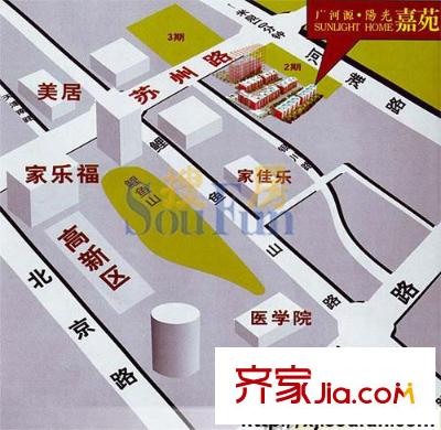 陽光嘉苑交通圖 