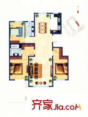 蘭庭書苑二期3室2廳2衛(wèi)1廚139平 3室2廳2衛(wèi)1廚