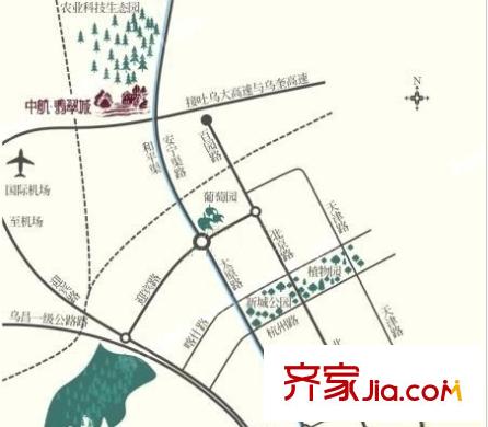 中航翡翠城二期區(qū)位圖