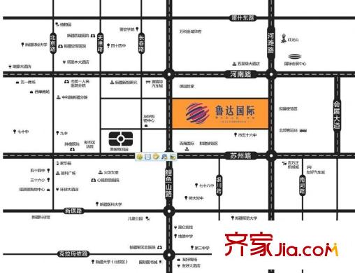 魯達國際小區(qū)區(qū)位圖
