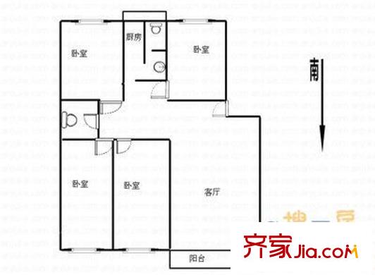 良景園 戶型圖 4室2廳2衛(wèi)
