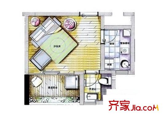 昆山 錦隆佳園 戶型圖 2室2廳1衛(wèi)