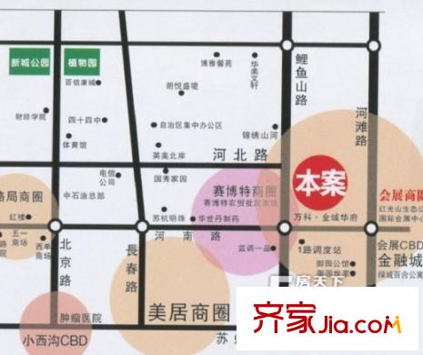 領(lǐng)世華府周邊配套小區(qū)交通圖