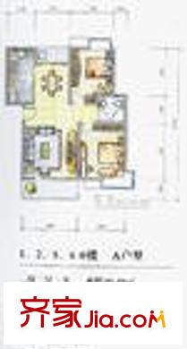 亭林山莊 2室 戶型圖