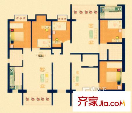 明天小鎮(zhèn)二期兩室兩廳一衛(wèi)一廚89平 2室2廳1衛(wèi)1廚