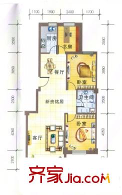 海棠銘居3室2廳1衛(wèi)105.33平方米 3室2廳1衛(wèi)1廚