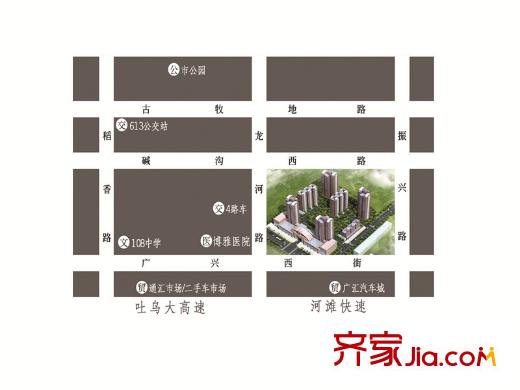 龍河雅居交通圖