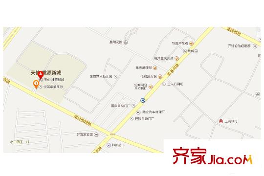 天佑?桃源新城交通坐標(biāo)圖