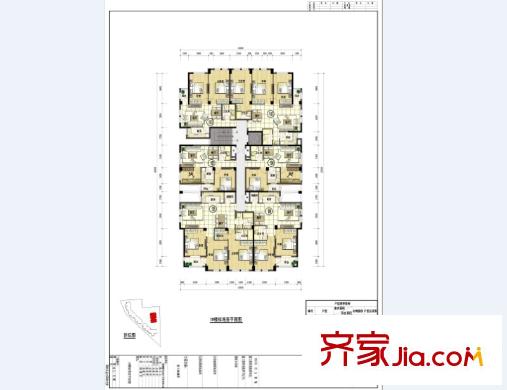 新大地御景1#樓標(biāo)準(zhǔn)層平面圖 