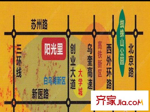 恒信?陽光里交通圖