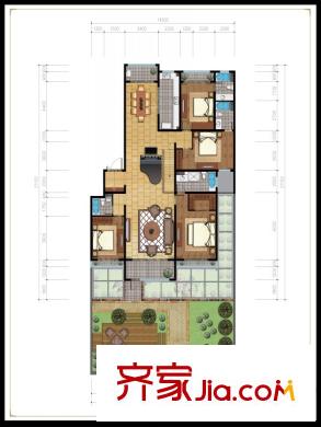 觀山居A7戶型4室2廳4衛(wèi)1廚470平 4室2廳4衛(wèi)1廚