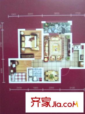 和諧丁香園兩室兩廳一衛(wèi)一廚69平米 2室2廳1衛(wèi)1廚