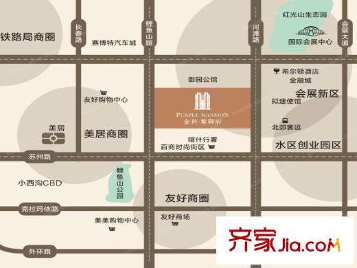 金科紫御府小區(qū)區(qū)位圖