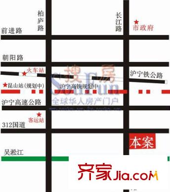 江南春堤一期交通圖