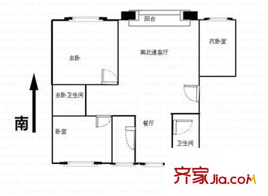 黎明清境 3室 戶型圖