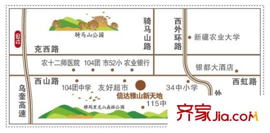 雅山新天地三期交通圖