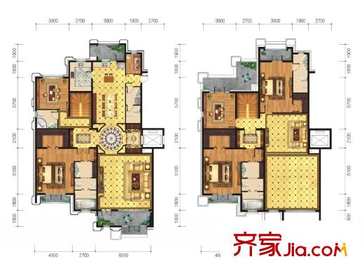御宮華府4、9、11#樓A3-F4戶型 6室3廳5衛(wèi)1廚