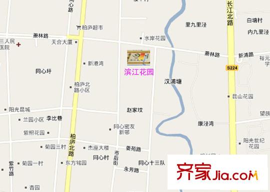 濱江花園交通圖