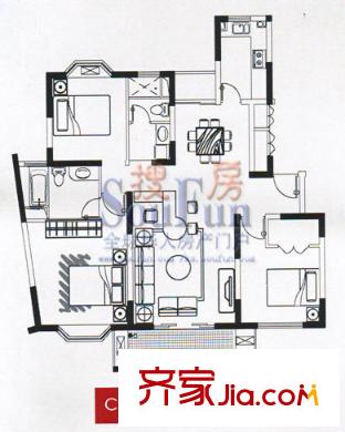 昆山 上海星城 戶型圖