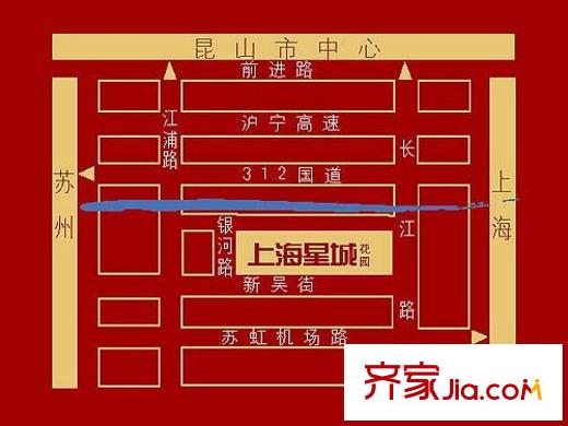 上海星城交通圖區(qū)位圖