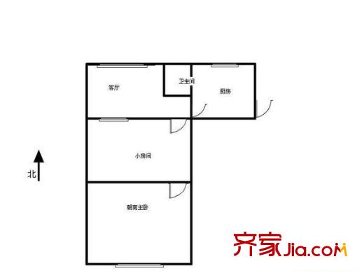 昆山 江南春堤二期 戶型圖 2室2廳1衛(wèi)