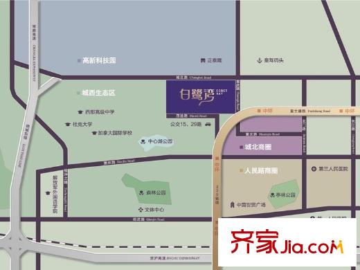 白鷺灣交通圖