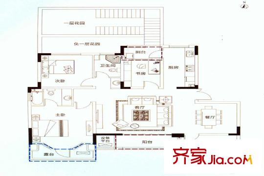 碧悅灣B戶型 4室2廳2衛(wèi)1廚