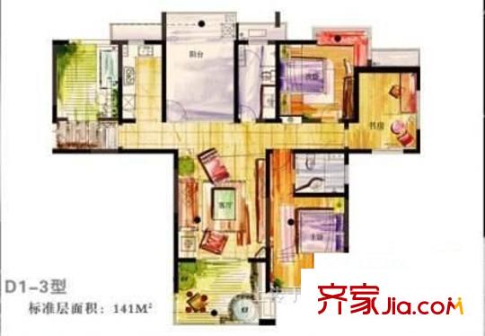 共青小區(qū) 4室 戶型圖