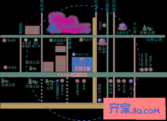 天地華城交通圖