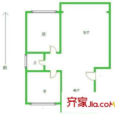 晨曦（南北）園戶型圖晨曦園 2室 戶型圖 2室2廳1衛(wèi)1廚