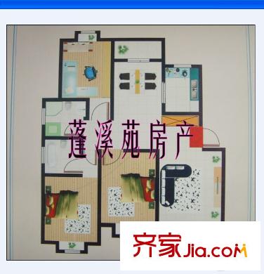 蓬曦園  戶型圖 3室2廳2衛(wèi)
