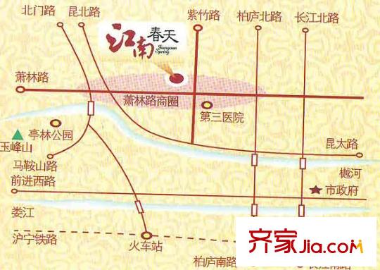 江南春天交通圖
