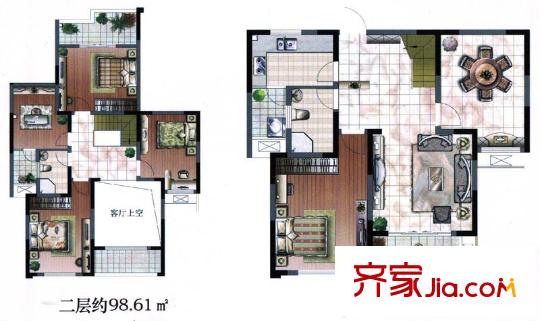 森林半島 B戶(hù)型 5室2廳2衛(wèi) 191.70平方米