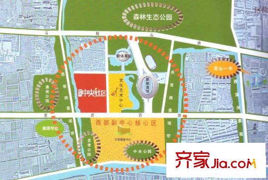 時代中央社區(qū)交通圖