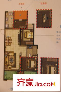 新城柏麗灣一期5#B3戶型 2室2廳1衛(wèi)1廚