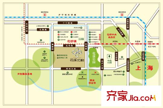 ?；▓@花溪公館區(qū)位圖