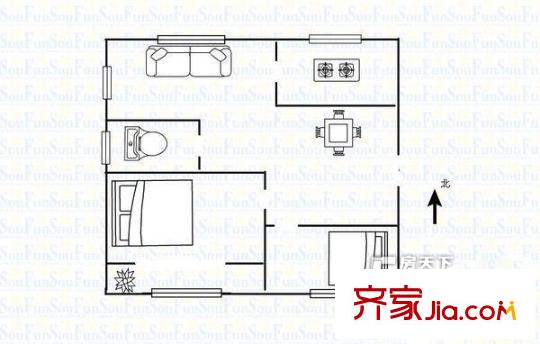 西樓小區(qū)戶型圖兩室參考戶型圖C 