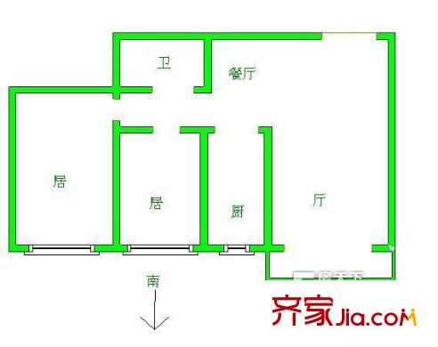 西樓小區(qū)戶型圖兩室參考戶型圖A 
