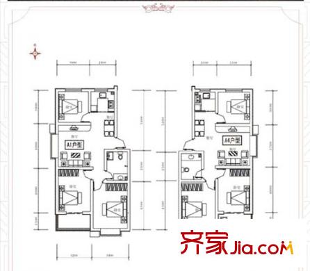 關(guān)城御景苑戶型圖戶型三室兩廳一衛(wèi) 面積81.04 3室2廳1衛(wèi)