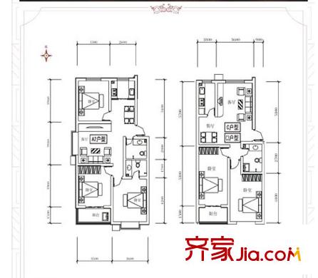 關(guān)城御景苑戶型圖戶型三室兩廳一衛(wèi) 面積82.64平 3室2廳1衛(wèi)