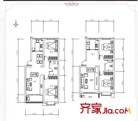 關(guān)城御景苑戶型圖戶型兩室兩廳一衛(wèi) 面積78.94平 2室2廳1衛(wèi)