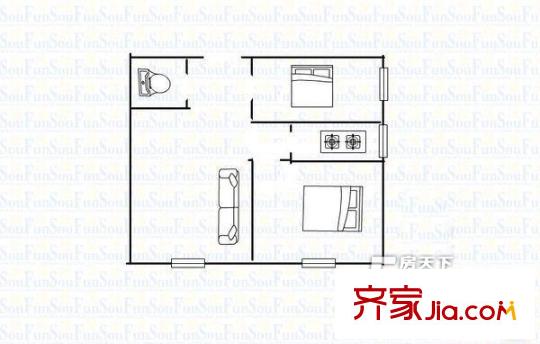 富強里戶型圖兩室戶型圖J 