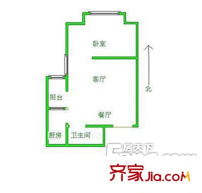 長(zhǎng)城新居一室參考戶型圖A