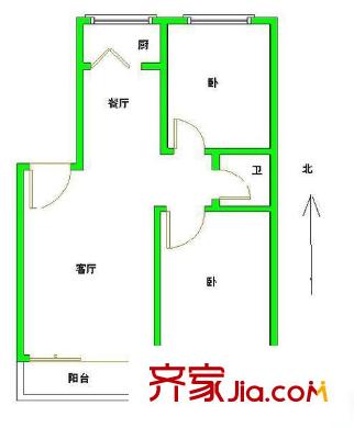 富強里戶型圖兩室戶型圖H 