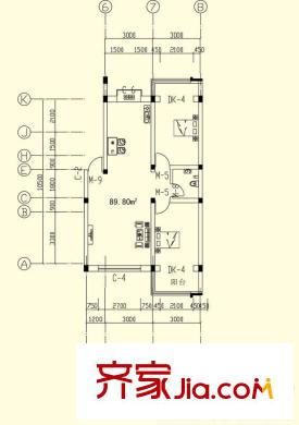 熙海戶型圖2居 2室