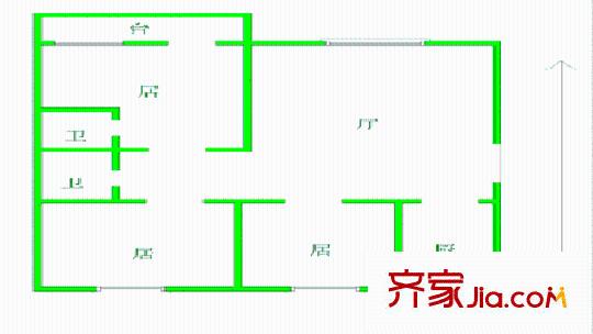 昌德小區(qū)戶型圖三居13 3室